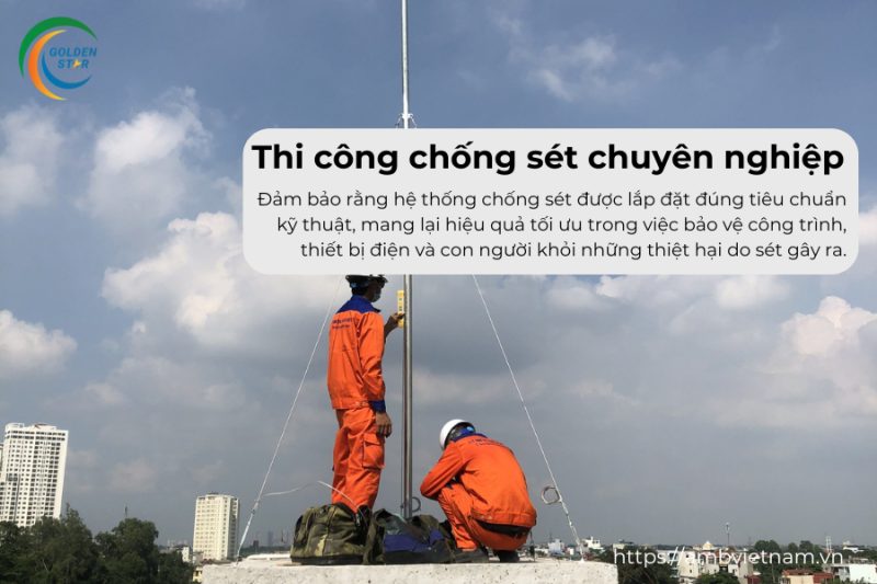 Thi Công Chống Sét chuyên nghiệp từ Golden Star