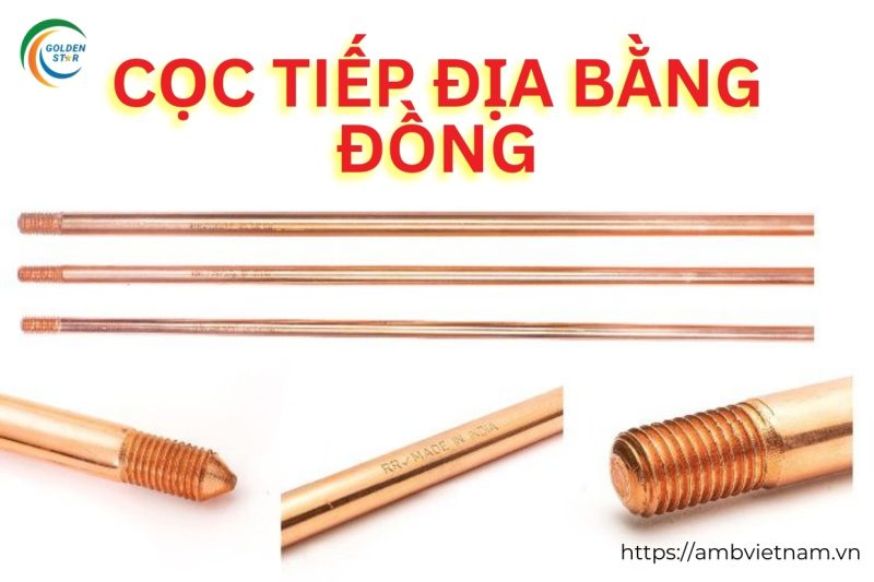 Cọc Tiếp Địa Bằng Đồng Nguyên Chất Chất Lượng Cao