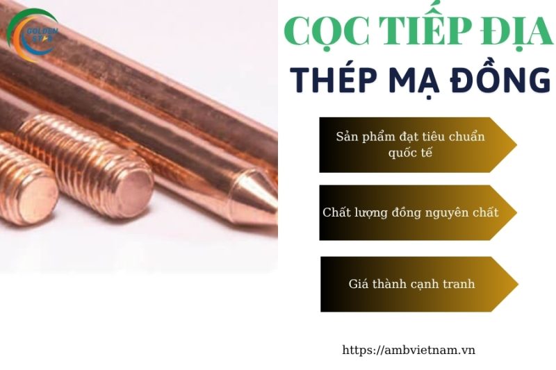 Cọc Tiếp địa Thép Mạ đồng