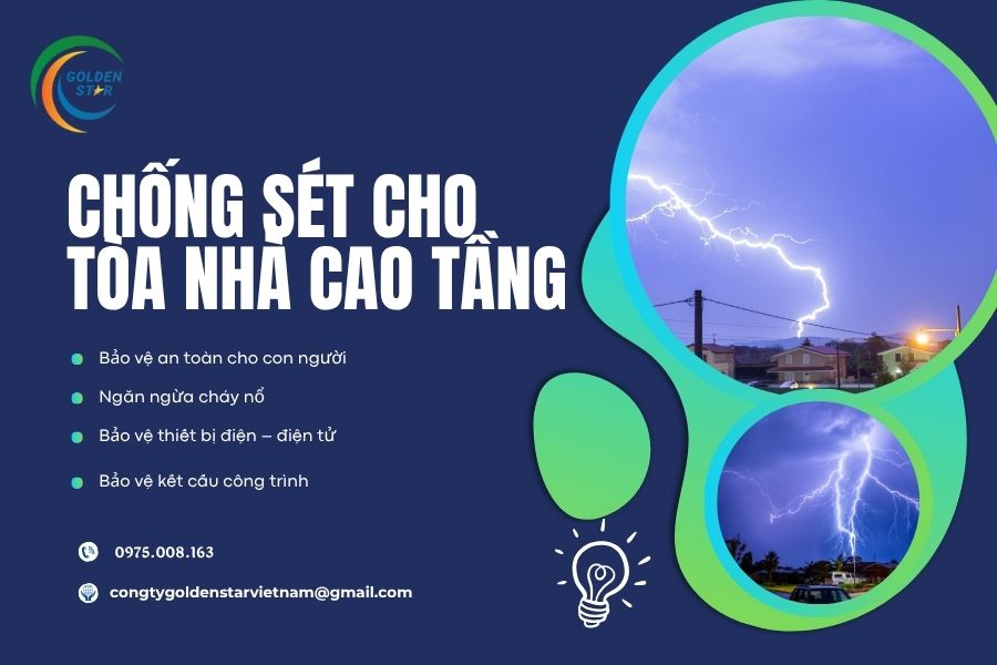 Chống Sét Cho Tòa Nhà Cao Tầng Tại GOLDEN STAR Việt Nam