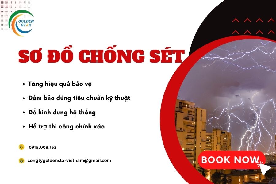 Sơ đồ Chống Sét Tại GOLDEN STAR Việt Nam