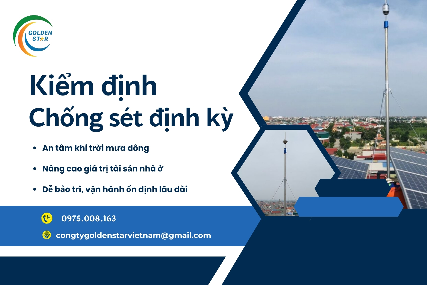 Kiểm định Chống Sét định Kỳ Tại GOLDEN STAR Việt Nam