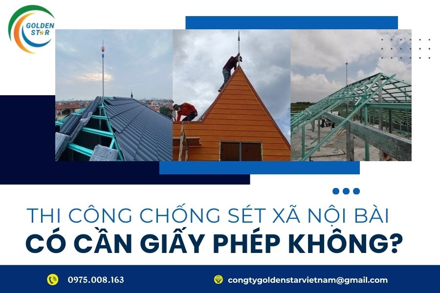 Thi Công Chống Sét Xã Nội Bài